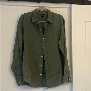 J. Crew Olive Green Linen Shirt